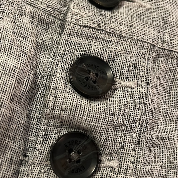 EXPRESS Linen Blend Flat Front Shorts - Picture 2 of 4